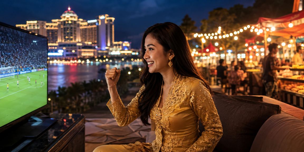 Suasana hiburan dan pertaruhan di Genting Highlands dengan pengguna berbaju kebaya