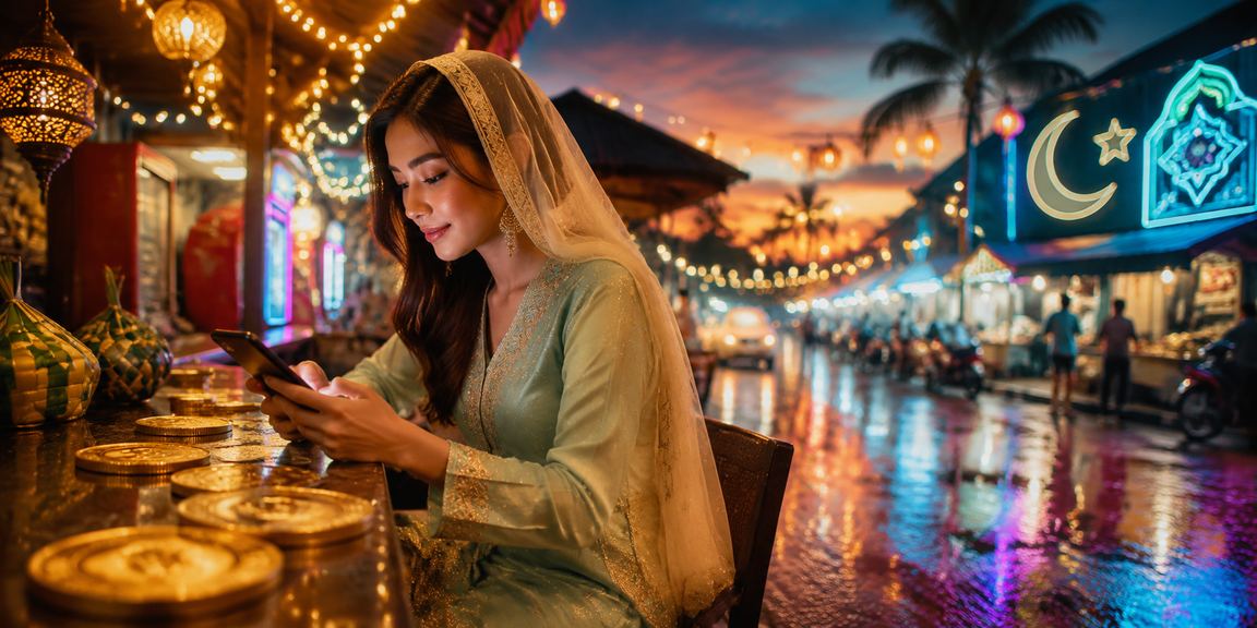 Permainan slot dan loteri bertema Hari Raya Malaysia yang meriah